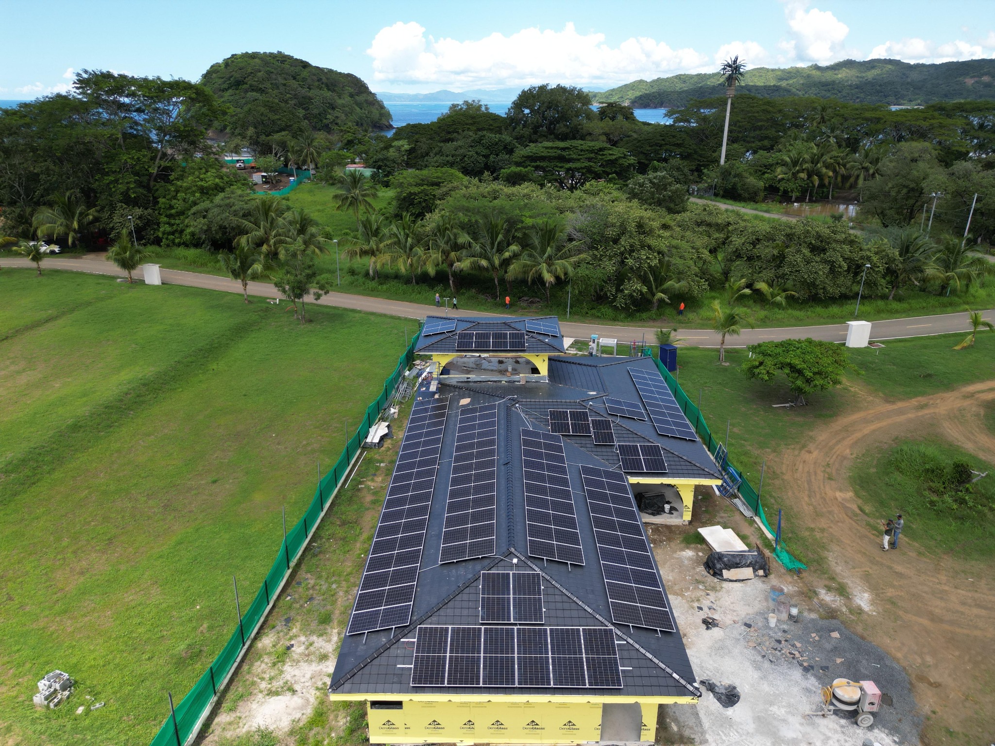 Complete solar energy system installed for the villa