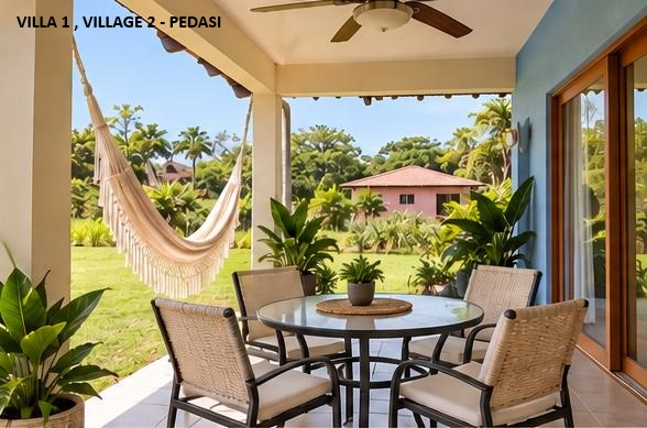 Covered terrace and outdoor dining area